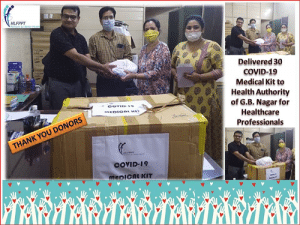 Distribution of 30 Medical Relief Kit to CMO-Noida for healthcare professionals